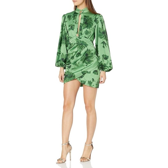 111 NWT C/Meo Collective Renew Dress in Green Size 10/XL - Picture 2 of 8